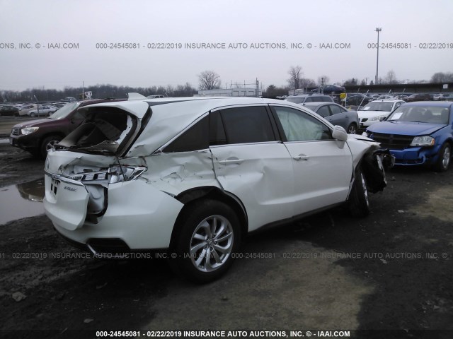 5J8TB3H35HL007397 - 2017 ACURA RDX WHITE photo 4