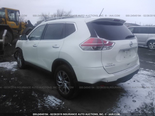 5N1AT2MV5FC777595 - 2015 NISSAN ROGUE S/SL/SV WHITE photo 3