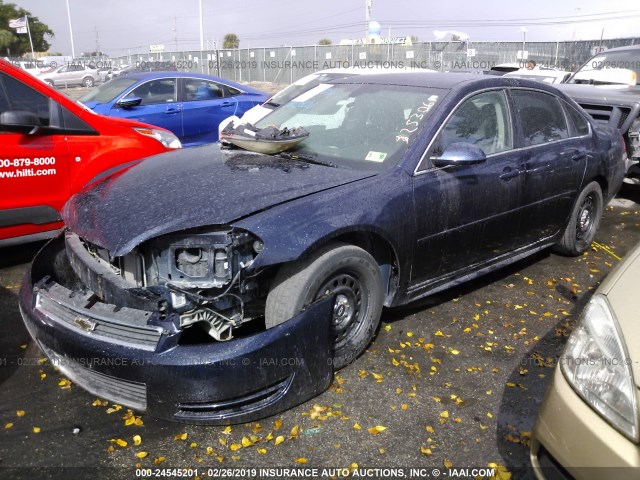 2G1WD5EM1B1253061 - 2011 CHEVROLET IMPALA POLICE BLUE photo 2