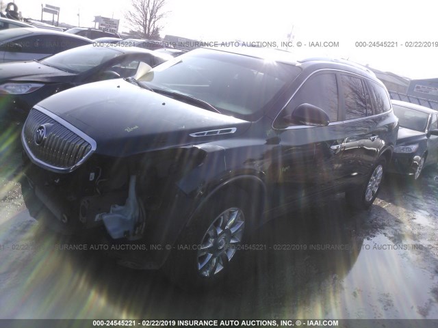 5GAKRBED1BJ393172 - 2011 BUICK ENCLAVE CXL BLACK photo 2