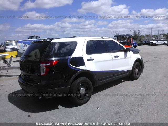 1FM5K8AR3FGC66569 - 2015 FORD EXPLORER POLICE INTERCEPTOR WHITE photo 4