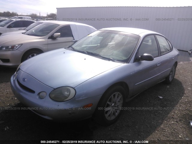 1FALP52U3VA143831 - 1997 FORD TAURUS GL BLUE photo 2