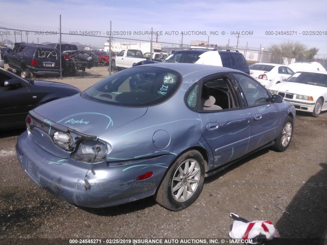 1FALP52U3VA143831 - 1997 FORD TAURUS GL BLUE photo 4