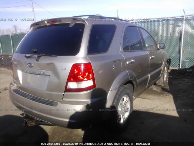 KNDJD733565508516 - 2006 KIA SORENTO EX/LX BROWN photo 4