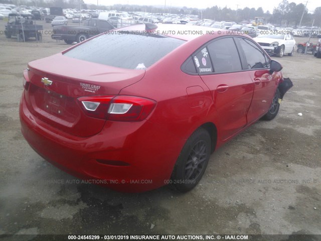 1G1BC5SM7H7151572 - 2017 CHEVROLET CRUZE LS GRAY photo 4