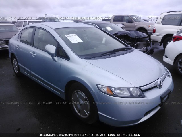 JHMFA362X6S006854 - 2006 HONDA CIVIC HYBRID BLUE photo 1