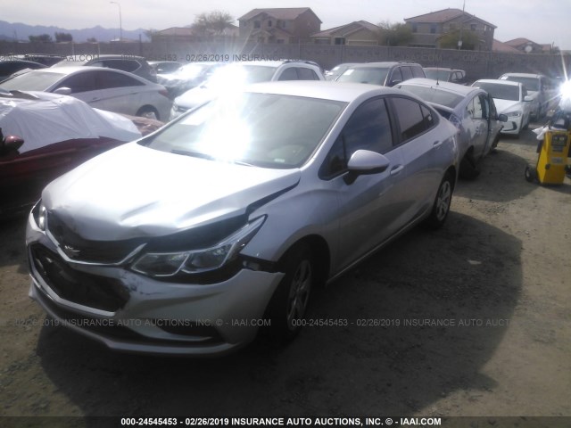 1G1BC5SM5H7108221 - 2017 CHEVROLET CRUZE LS SILVER photo 2