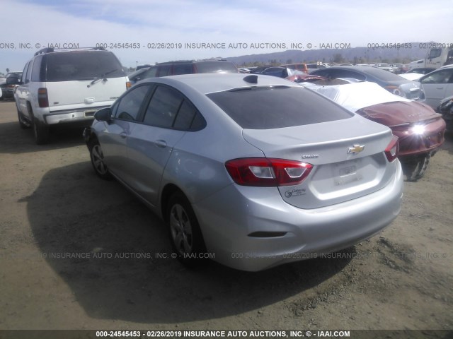 1G1BC5SM5H7108221 - 2017 CHEVROLET CRUZE LS SILVER photo 3