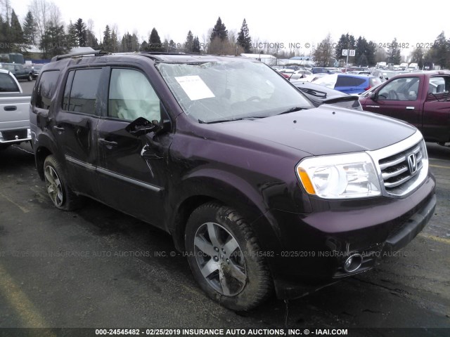 5FNYF4H90EB032712 - 2014 HONDA PILOT TOURING PURPLE photo 1