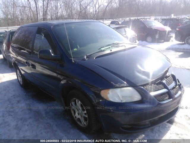 1D4GP45R64B508415 - 2004 DODGE CARAVAN SXT BLUE photo 1