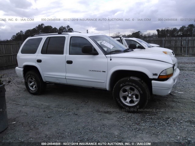 1B4HS28N9YF230165 - 2000 DODGE DURANGO WHITE photo 1