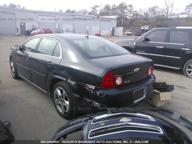 1G1ZH57B89F256572 - 2009 CHEVROLET MALIBU 1LT შავი ფოტო 3