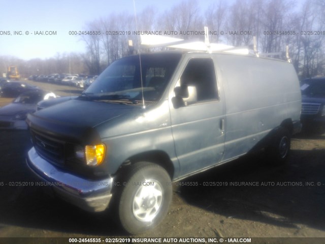 1FTJE34F8VHB05769 - 1997 FORD ECONOLINE E350 VAN BLUE photo 2