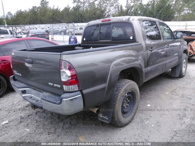 3TMLU4EN0FM165162 - 2015 TOYOTA TACOMA DOUBLE CAB/TRD PRO BROWN photo 4