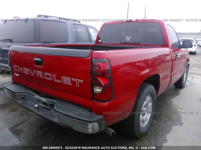 3GCEC14X36G217265 - 2006 CHEVROLET SILVERADO C1500 RED photo 4