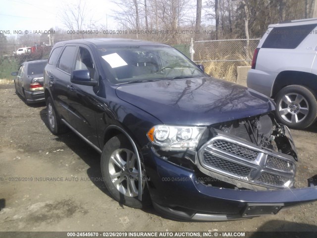 1C4RDJAG4CC164190 - 2012 DODGE DURANGO SXT BLUE photo 1