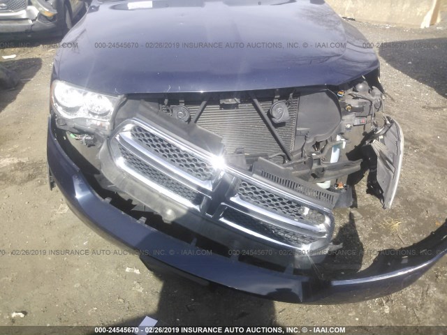 1C4RDJAG4CC164190 - 2012 DODGE DURANGO SXT BLUE photo 6