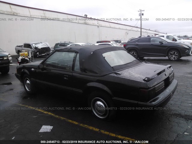 1FABP44A5JF294756 - 1988 FORD MUSTANG LX BLACK photo 3
