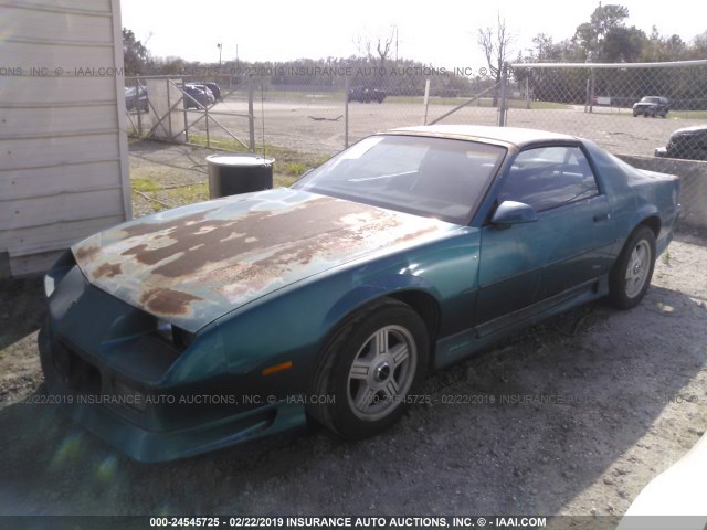 1G1FP23E0ML185883 - 1991 CHEVROLET CAMARO RS BLUE photo 2