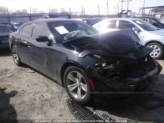 2C3CDXHG2GH227454 - 2016 DODGE CHARGER SXT BLACK photo 1