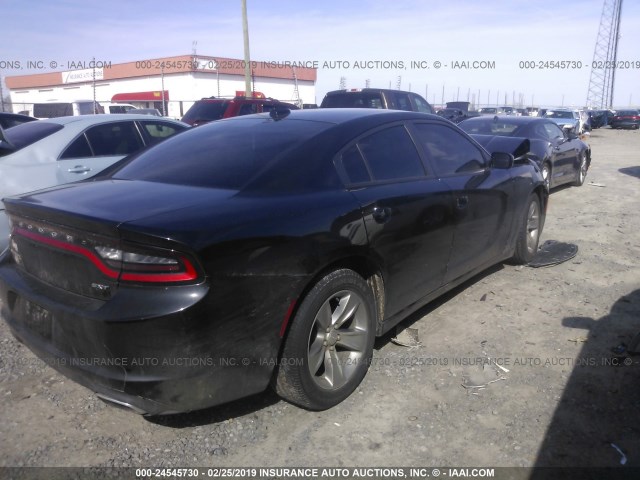 2C3CDXHG2GH227454 - 2016 DODGE CHARGER SXT BLACK photo 4