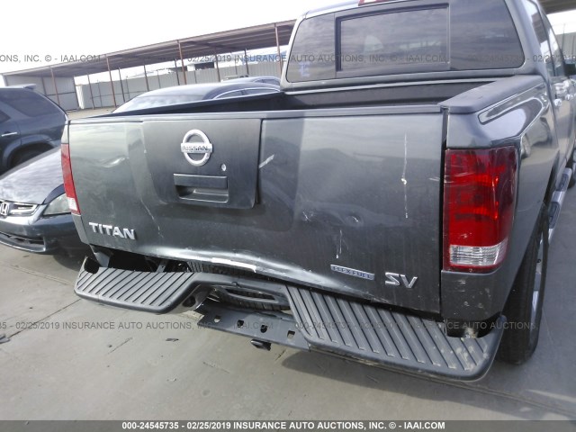 1N6BA0ED0CN312521 - 2012 NISSAN TITAN S/SV/SL/PRO-4X GRAY photo 6