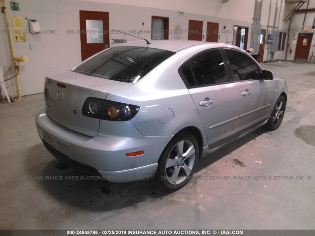 JM1BK123841155654 - 2004 MAZDA 3 S SILVER photo 4