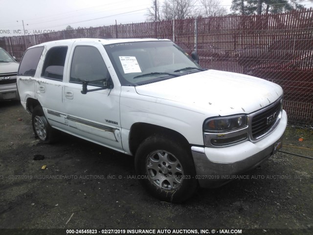 1GKEC13Z82R152687 - 2002 GMC YUKON WHITE photo 1