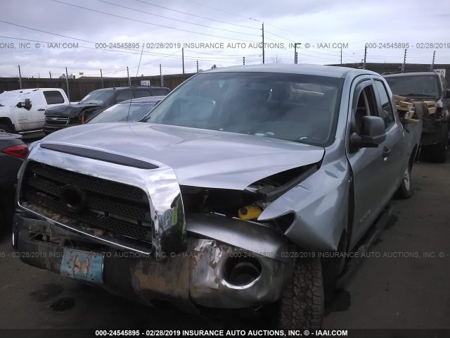 5TFBT54197X004792 - 2007 TOYOTA TUNDRA DOUBLE CAB SR5 SILVER photo 2