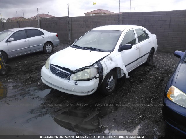 1NXBR32E25Z521273 - 2005 TOYOTA COROLLA CE/LE/S WHITE photo 2