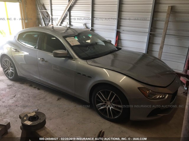 ZAM57RTA5E1096411 - 2014 MASERATI GHIBLI SILVER photo 1