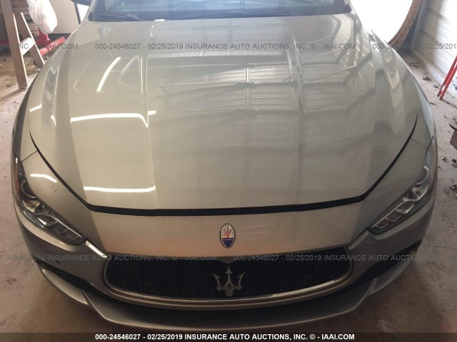 ZAM57RTA5E1096411 - 2014 MASERATI GHIBLI SILVER photo 6