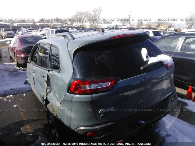 1C4PJMBS0EW141608 - 2014 JEEP CHEROKEE TRAILHAWK 灰色 照片 3