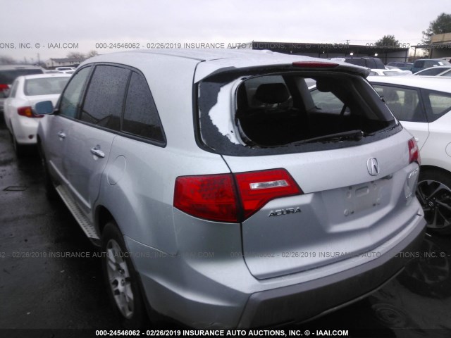 2HNYD28417H507788 - 2007 ACURA MDX TECHNOLOGY SILVER photo 3