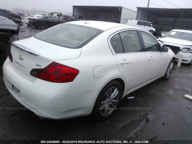 JN1CV6AP2FM580496 - 2015 INFINITI Q40 WHITE photo 4