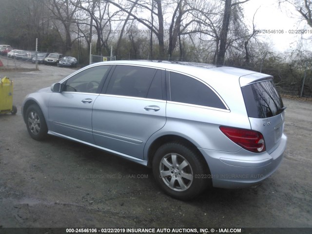 4JGCB65E87A051292 - 2007 MERCEDES-BENZ R 350 Light Blue photo 3