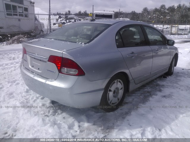 JHMFA3F27BS000200 - 2011 HONDA CIVIC HYBRID SILVER photo 4