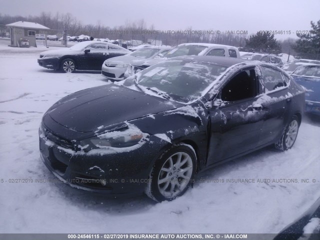 1C3CDFBA0DD330590 - 2013 DODGE DART SXT GRAY photo 2