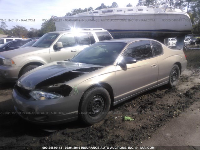 2G1WM15K469190682 - 2006 CHEVROLET MONTE CARLO LT GOLD photo 2