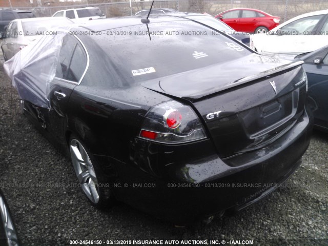 6G2EC57Y88L136609 - 2008 PONTIAC G8 GT BLACK photo 3