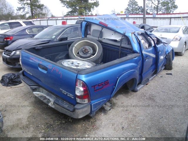 3TMJU62N79M086714 - 2009 TOYOTA TACOMA DOUBLE CAB PRERUNNER BLUE photo 4