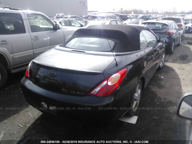 4T1FA38P74U025501 - 2004 TOYOTA CAMRY SOLARA SE/SLE BLACK photo 4