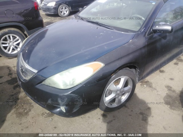 4T1FA38P74U025501 - 2004 TOYOTA CAMRY SOLARA SE/SLE BLACK photo 6