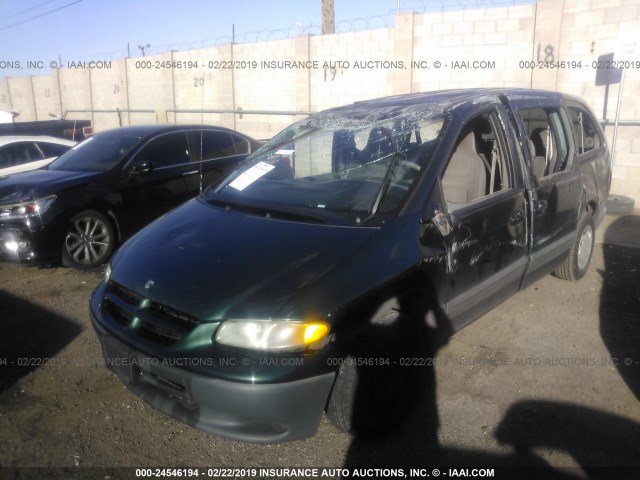 2B4GP44G0XR268021 - 1999 DODGE GRAND CARAVAN SE/SPORT GREEN photo 2