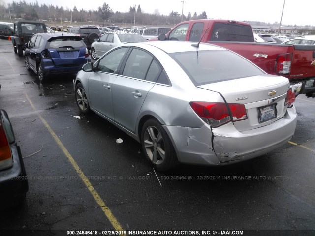 1G1PE5SB6E7116760 - 2014 CHEVROLET CRUZE LT SILVER photo 3