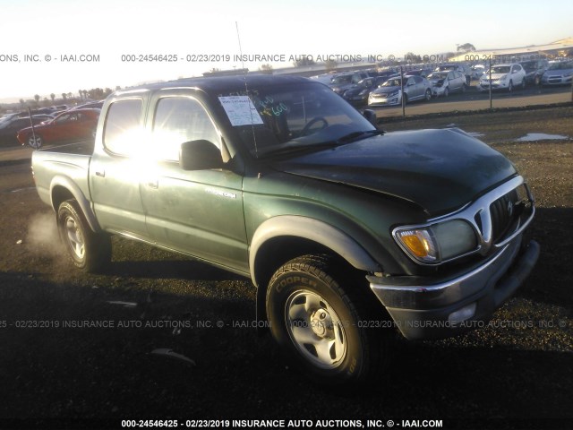 5TEGM92N21Z793013 - 2001 TOYOTA TACOMA DOUBLE CAB PRERUNNER GREEN photo 1