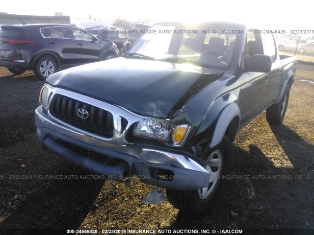 5TEGM92N21Z793013 - 2001 TOYOTA TACOMA DOUBLE CAB PRERUNNER GREEN photo 6