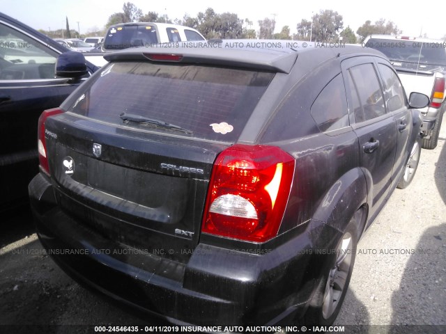 1B3CB4HAXAD650431 - 2010 DODGE CALIBER SXT BLACK photo 4