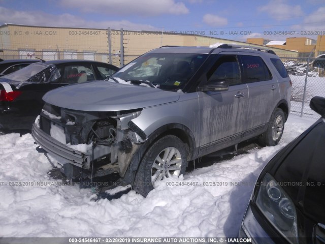 1FMHK8D84BGA91789 - 2011 FORD EXPLORER XLT SILVER photo 2