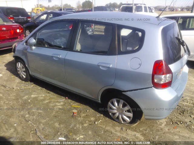 JHMGD37437S041085 - 2007 HONDA FIT Light Blue photo 3